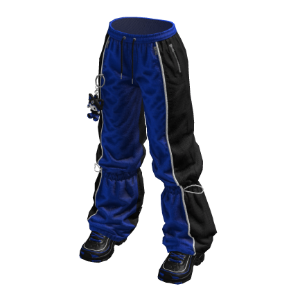 Black & Blue Baggy Pants w/ Shoes
