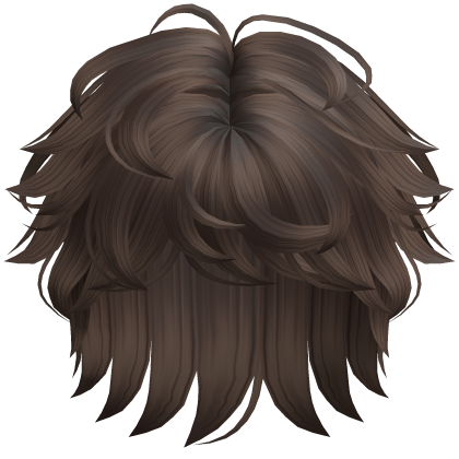 Fluffy Messy Boy Hair (Brown) Roblox item