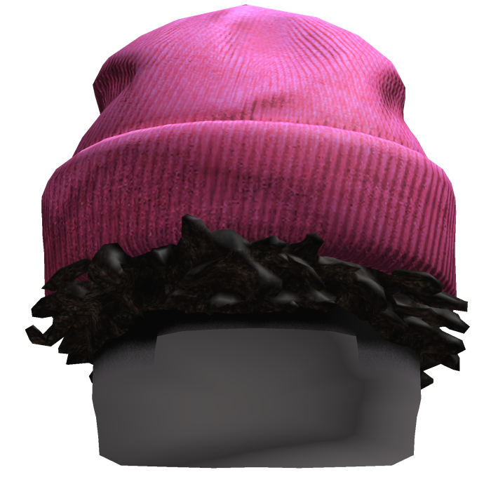 Sponged Freeform Curly Afro Fade W PINK Beanie  