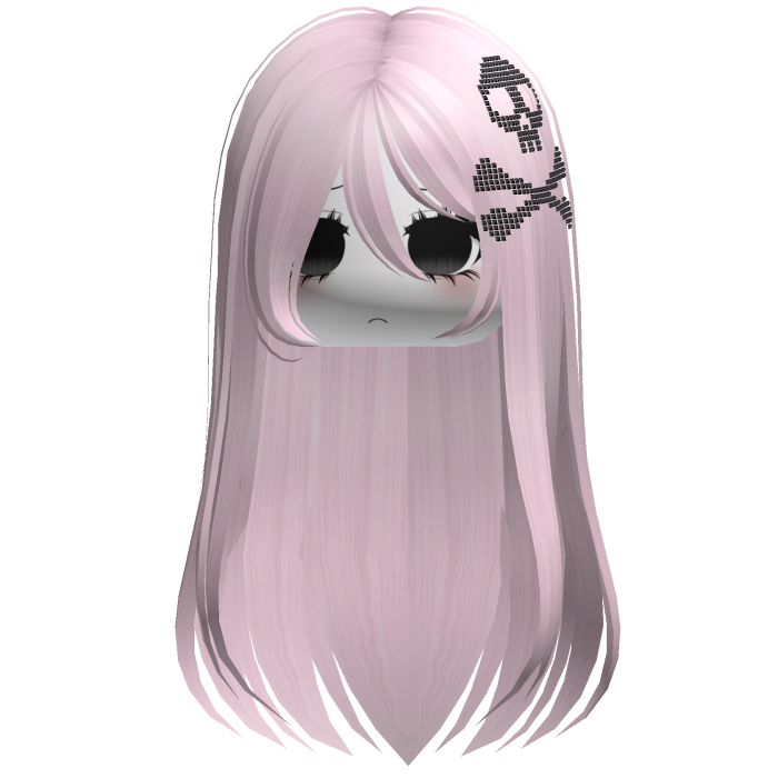Straight Emo Moe Skull Hair Pink