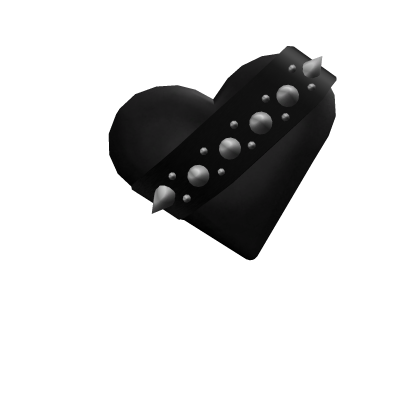 black emo spiked heart hair clip Roblox item
