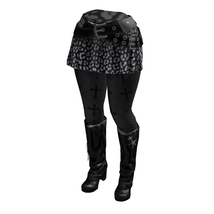 Y2K Leopard SkirtCrossLeggings(BlackWhiteNavyblue)