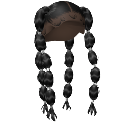 Bubble Braids in Black Roblox item
