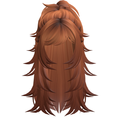 Y2K Messy Half Up Hair (Ginger) Roblox item
