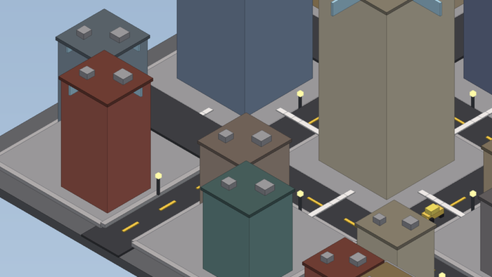 Low Poly Modular City Blocks Map Kit Roads preview 8