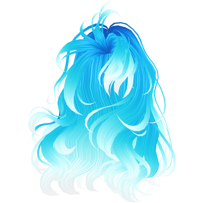 GLOWING Curly Blowout Ocean Blue