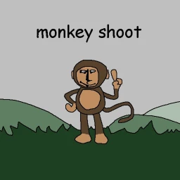 monkey shoot icon