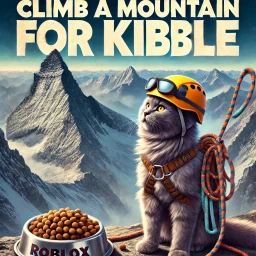 carry a cat to the top of a mountain for kibble icon