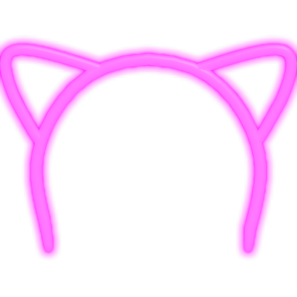 [EMISSIVE] purple neon glowing cat ears