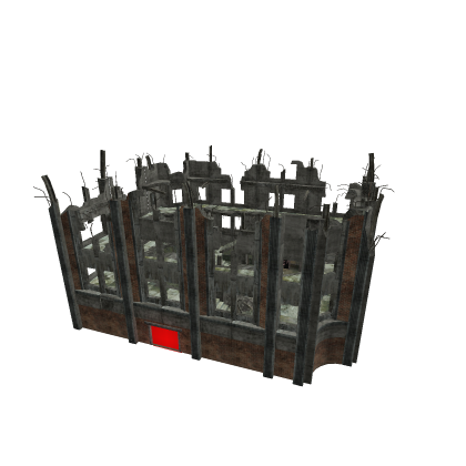 Destroyed building