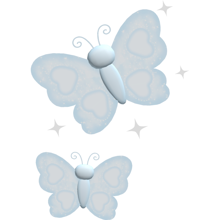 ♡ sweet blue magical butterflies on mi face ʚїɞ