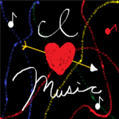 I <3 Music Logo. Roblox decal