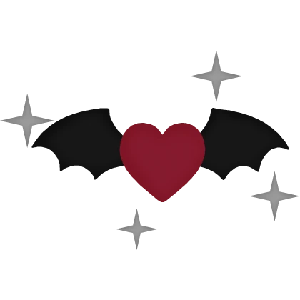 Cute Halloween Bat Hairclip in Red Roblox item render