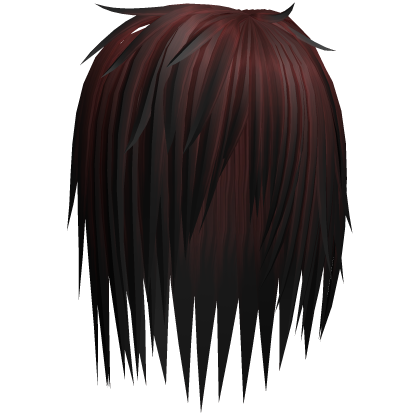 vampire red emo anime straight layered boy hair Roblox item