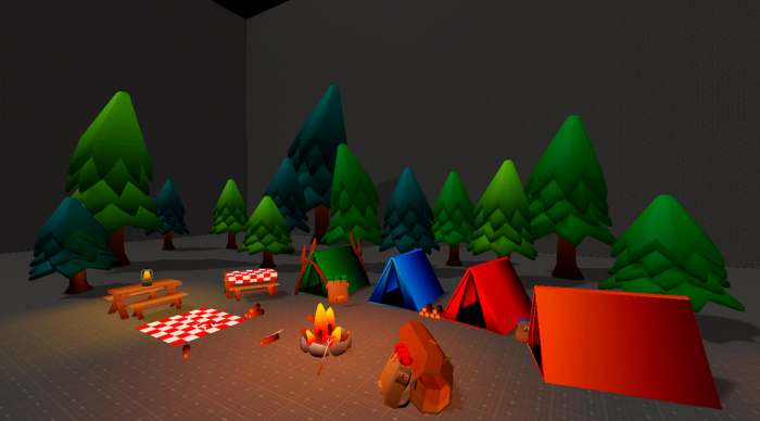 Stylized Low Poly Forest Camping Pack preview 1