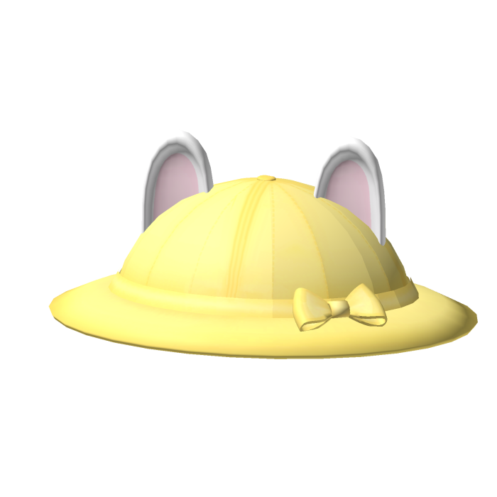 ♡ littl yellow bunny bucket hat kawaii cute school
