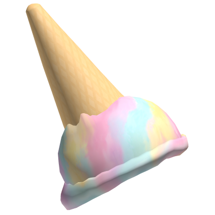 ୨୧ : sweet melted ice cream hat ♡ sherbert Roblox item