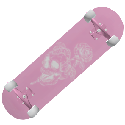 Light Pink Skull Skateboard