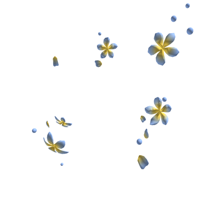 Yellow/Blue Falling Plumeria Flower Aura thumbnail