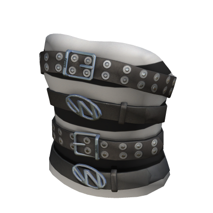 white and black belt tank top