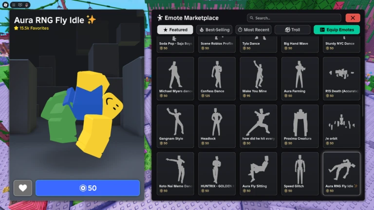 Avatar Emotes Catalog Roblox NoFilter