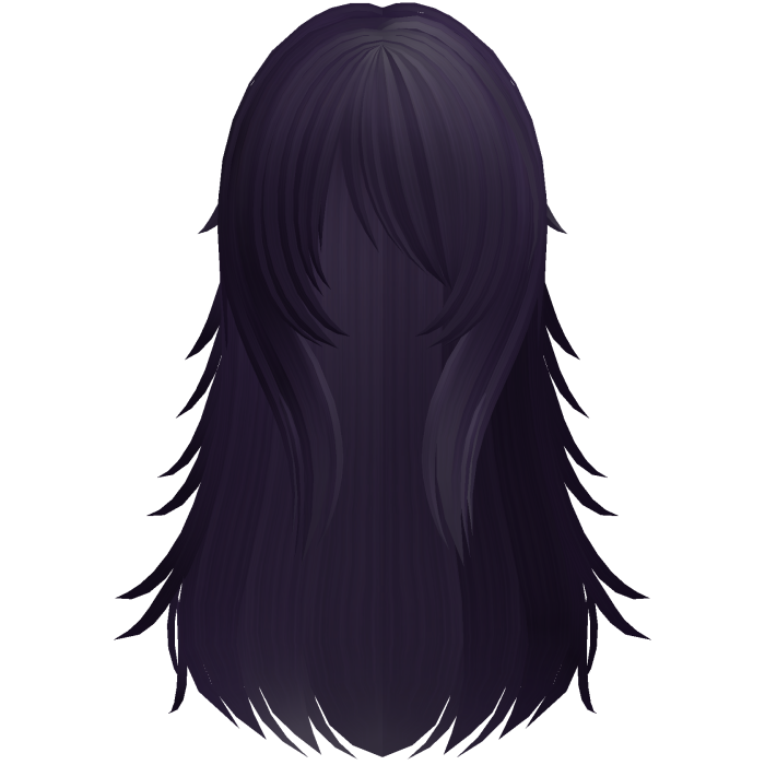 blacklilyhim lilith's layered scene wolfcut purple