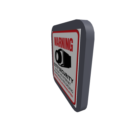 security camera warning sign