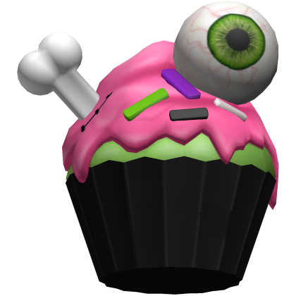 pink halloween creepy cute cupcake