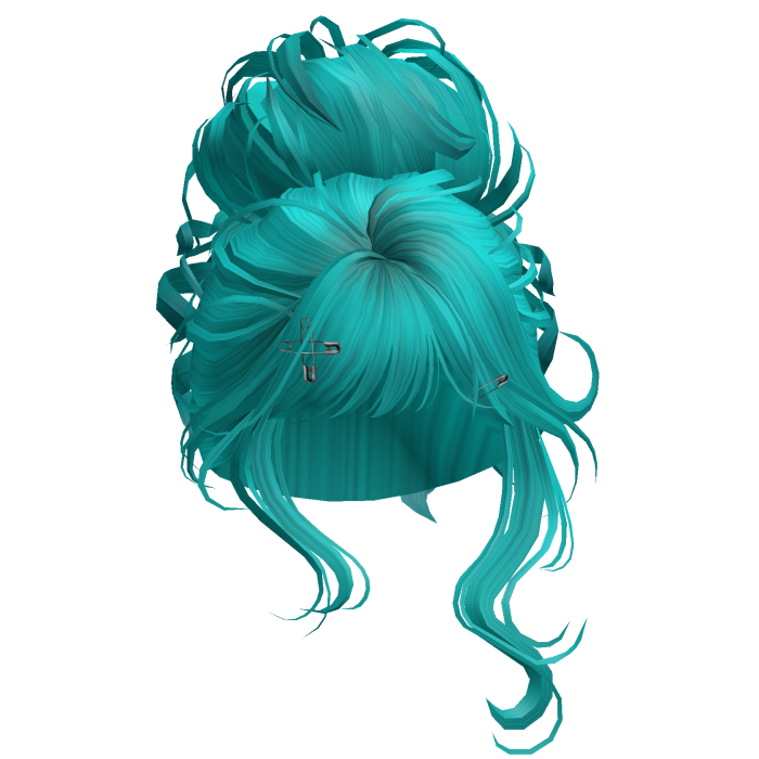 Elegant Princess Wispy Bun (Aqua)