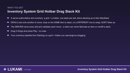 Inventory System Grid Hotbar Drag Stack Kit preview 3