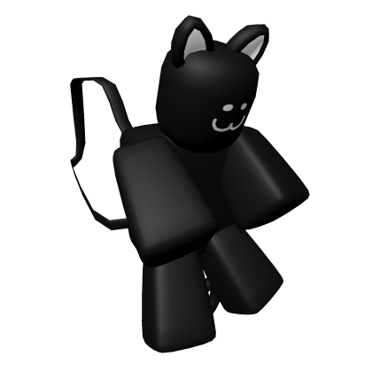 Cat Plushie Backpack [Black] [Blocky]