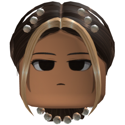 Pearl Slick Back Bun Hair (Light Brown)