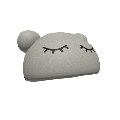 Closed Eyes Gray Beanie Roblox item