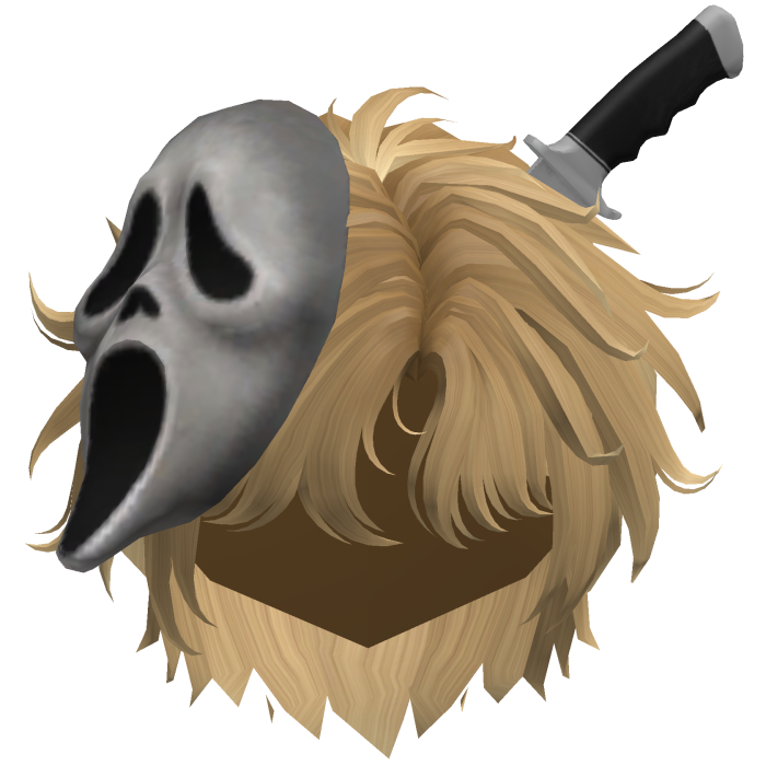 Halloween Ghost Face Knife Hair Blonde