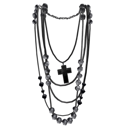Vintage Layered Necklace w/ Cross 3.0 Silver