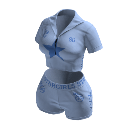 blue y2k star girls outfit set thumbnail