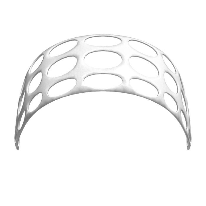 White hollow cut-out headband