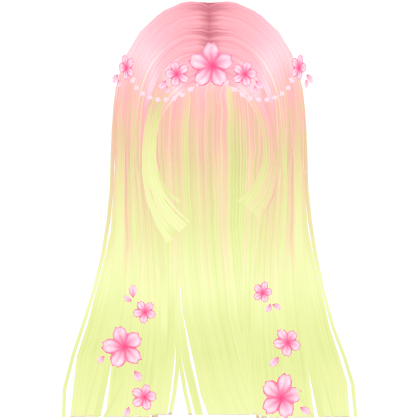 Glowy Sakura Princess Hime Cut (Pink&Green) Roblox item