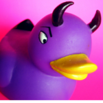 Sad little purple devils