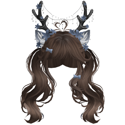 Ethereal Christmas Fairy Fawn Pigtails w/ Antlers