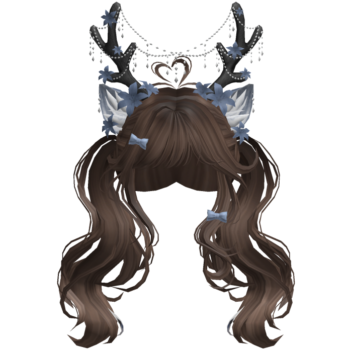 Ethereal Christmas Fairy Fawn Pigtails w/ Antlers