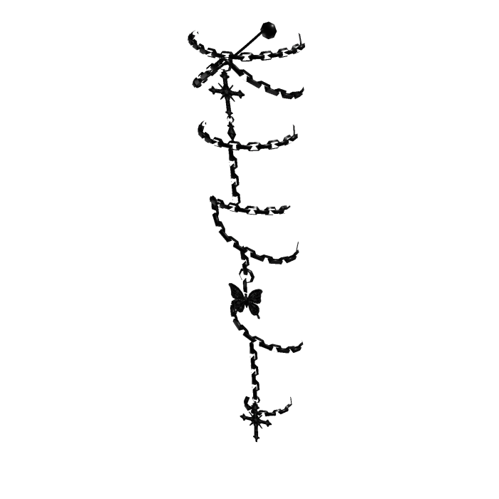 Left Leg Jewelry Chain Anklets & Charms - Black