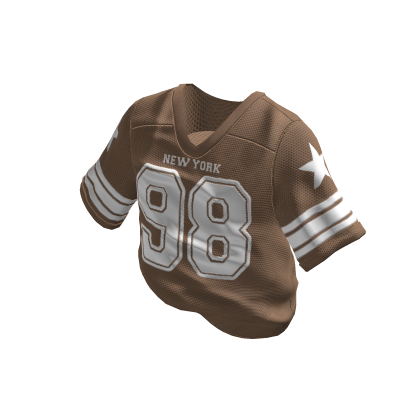 tucked varsity jersey brown thumbnail