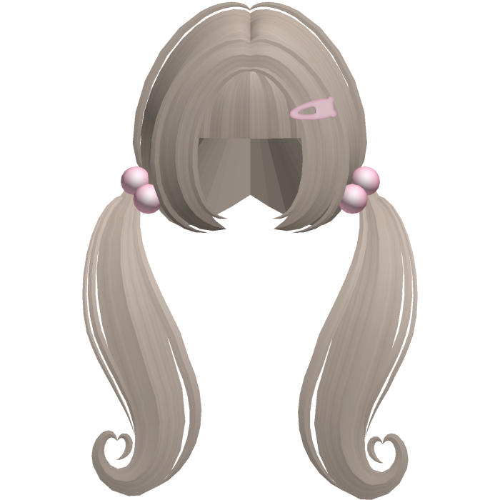 ♡ adorable wavy long cute  pigtails (ash brown)