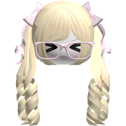 Adorable Kawaii Blonde Pigtails /w Glasses