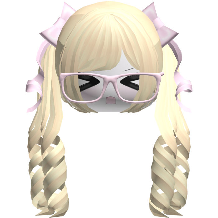 Adorable Kawaii Blonde Pigtails /w Glasses