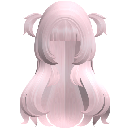 Cute Long Straight Pigtails (Pink) Roblox item