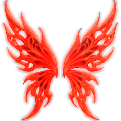 Emissive Red Phoenix Seraphim Wings (Glowing)