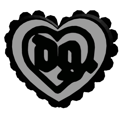 ♡ ︵ drain gang heart treat in white and black Roblox item