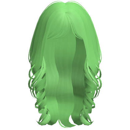 Soft Coquette Long Wavy Hair (Green)